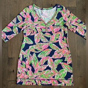 Lilly Pulitzer Palmetto Dress In The Vias Pima Cotton Size XL